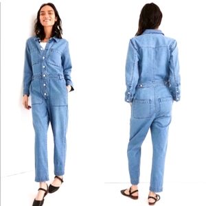 Madewell Blue Denim Jumpsuit